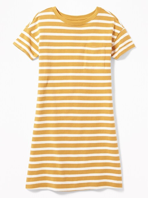 View large product image 1 of 1. Striped Crew-Neck Tee Dress for Girls