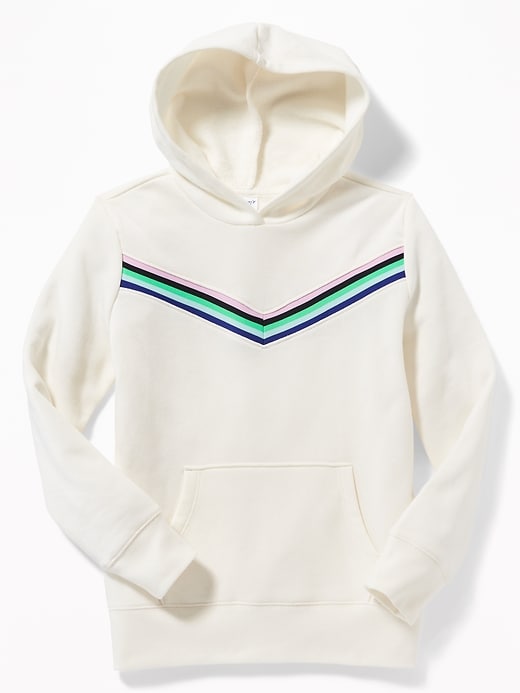 View large product image 1 of 3. Multicolor Chevron-Stripe Pullover Hoodie for Girls