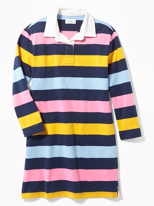 View large product image 1 of 3. Bold-Stripe Rugby Dress for Girls
