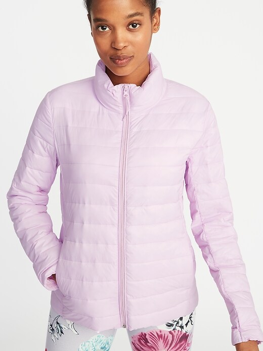 Image number 1 showing, Packable Quilted Nylon Jacket for Women