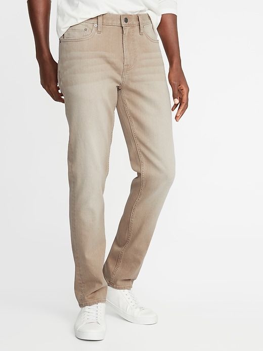 View large product image 1 of 2. Slim Built-In Flex Khaki-Wash Jeans