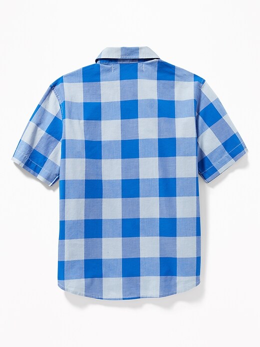 View large product image 2 of 3. Plaid Built-In Flex Shirt For Boys
