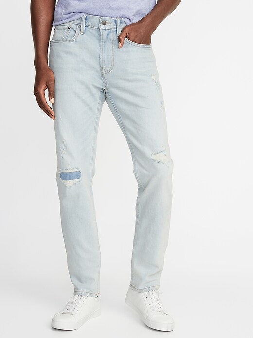 View large product image 1 of 1. Slim Built-In Flex Distressed Jeans