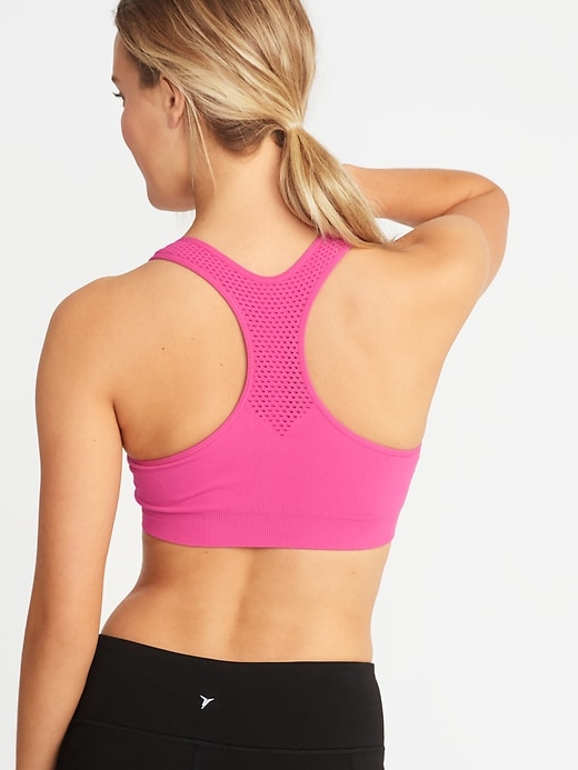 Image number 2 showing, Light Support Seamless Racerback Sports Bra for Women XS-XXL