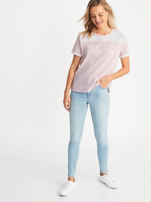 Image number 3 showing, Boyfriend Color-Block Tee for Women