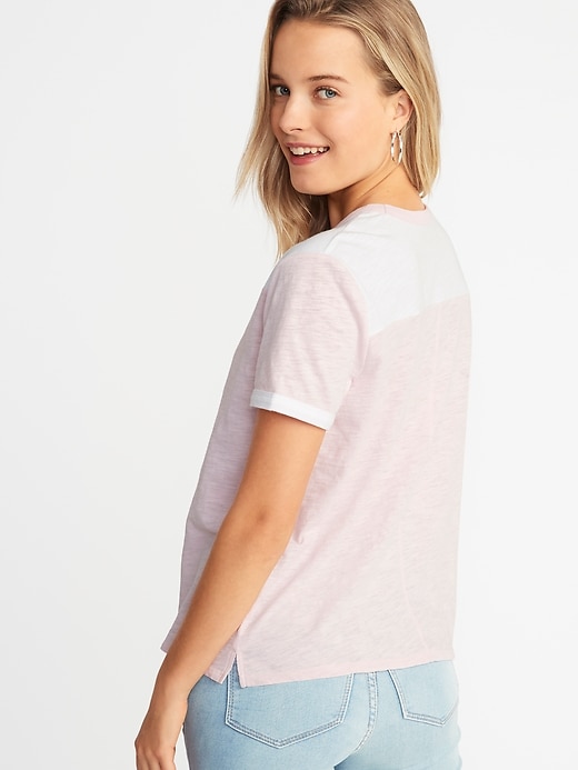 Image number 2 showing, Boyfriend Color-Block Tee for Women