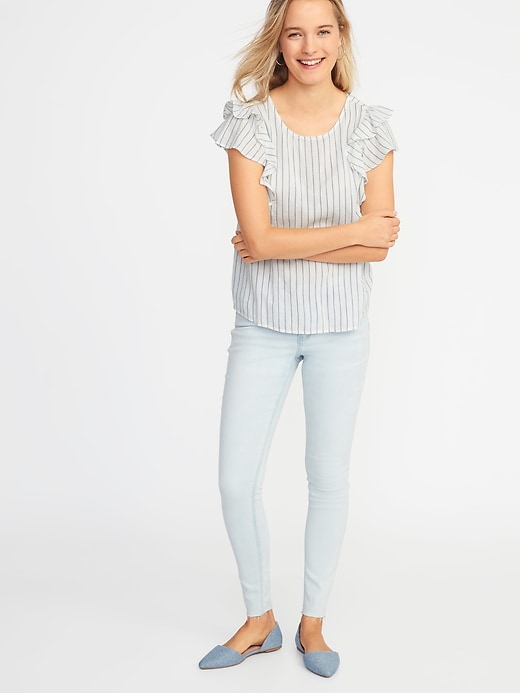Image number 3 showing, Relaxed Ruffle-Trim Top for Women