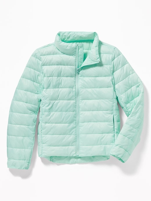 View large product image 1 of 3. Packable Lightweight Quilted Nylon Jacket for Girls