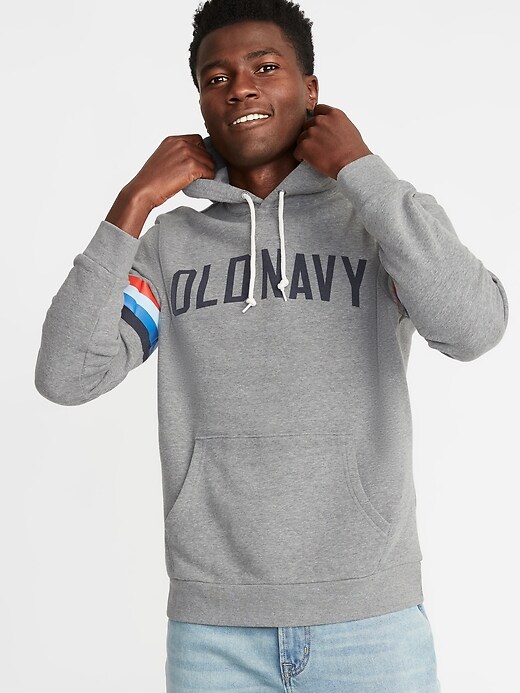 Image number 4 showing, Sleeve-Stripe Logo-Graphic Pullover Hoodie