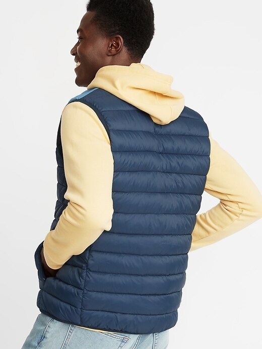 Image number 2 showing, Water-Resistant Packable Color-Blocked Quilted Vest