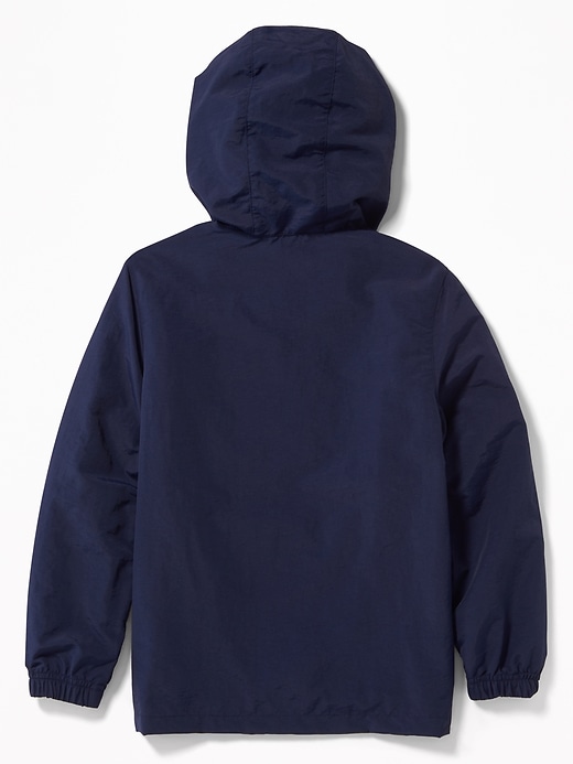 View large product image 2 of 3. Color-Blocked Nylon Pullover Anorak Hoodie For Boys