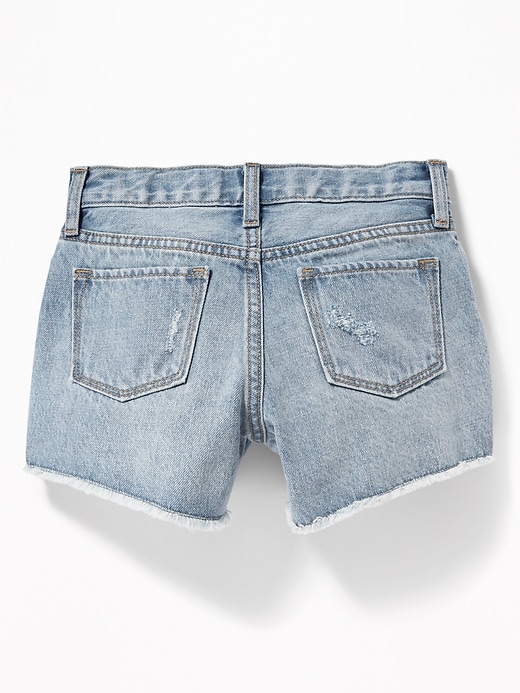 View large product image 2 of 3. Distressed Jean Cut-Off Shorts for Girls