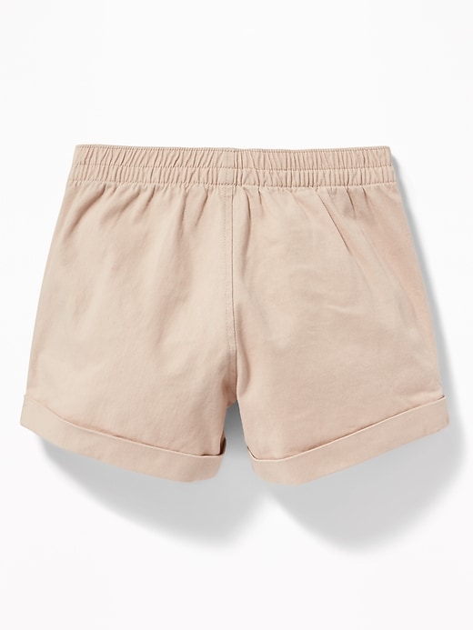 View large product image 2 of 3. Cuffed Twill Pull-On Shorts for Girls
