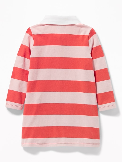 View large product image 2 of 3. Bold-Stripe Rugby Dress for Toddler Girls