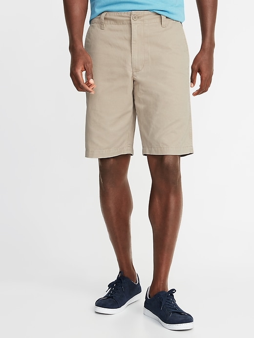View large product image 1 of 1. Straight Lived-In Khaki Shorts - 10-inch inseam