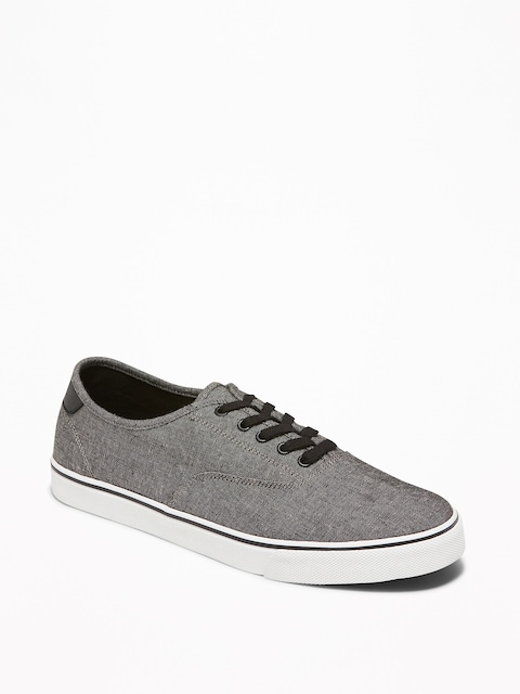 Lace-Up Sneakers - Chambray Gray