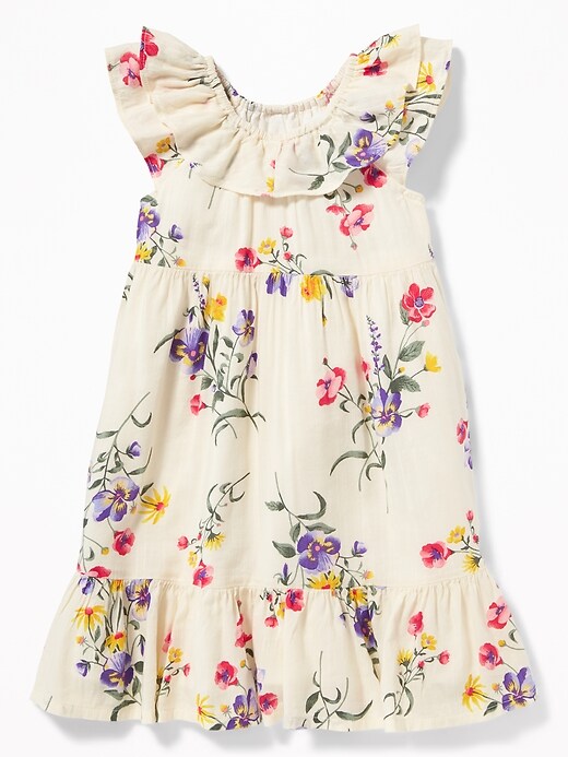 View large product image 2 of 3. Floral Tiered Swing Dress for Toddler Girls