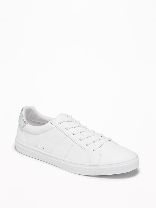 Faux-Leather Sneakers for Women