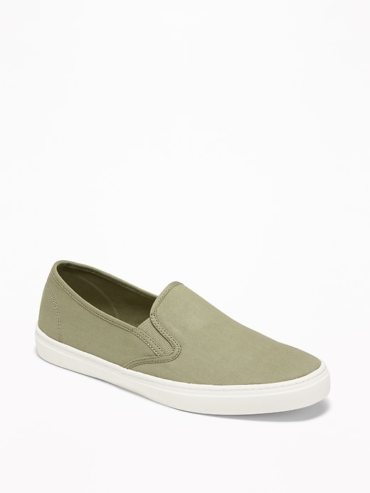 View large product image 1 of 1. Canvas Slip-On Sneakers for Women