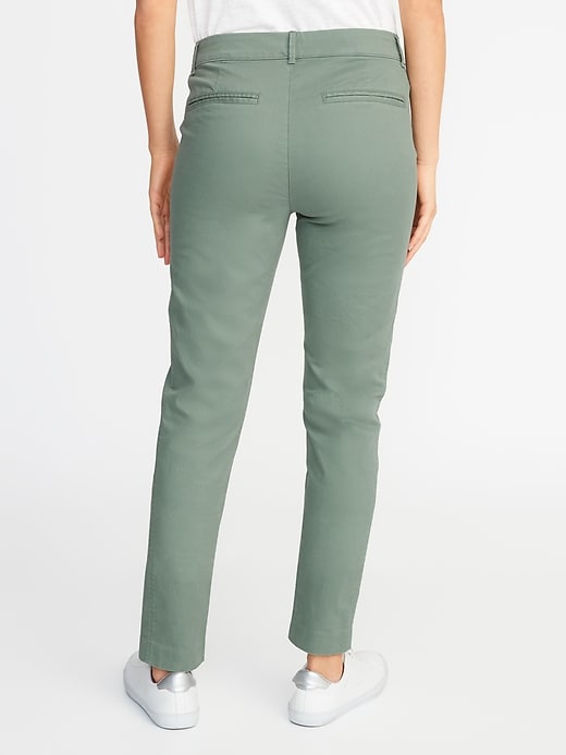 View large product image 2 of 2. Mid-Rise Pixie Chino Ankle Pants for Women