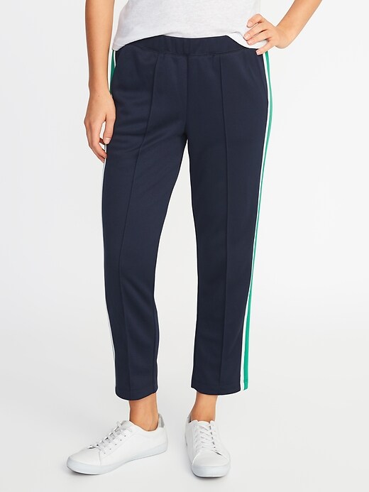 View large product image 1 of 2. Mid-Rise Side-Stripe Joggers for Women