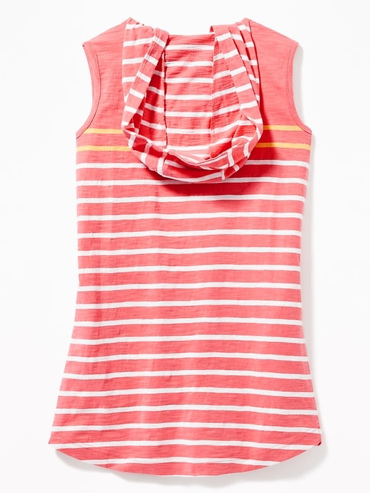 View large product image 2 of 3. Sleeveless Hooded Swim Cover-Up for Girls