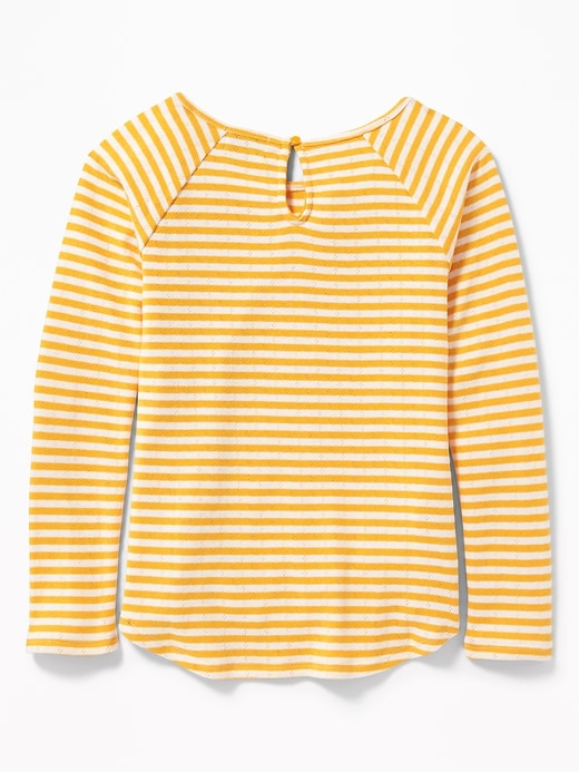 Soft-Spun Striped Pointelle Top for Girls | Old Navy