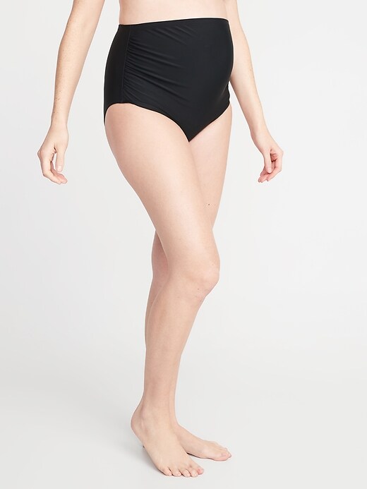 View large product image 1 of 2. Maternity High-Waisted Swim Bottoms