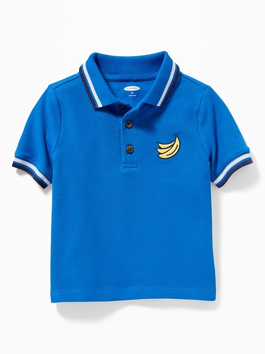 View large product image 1 of 2. Graphic Pique Polo for Toddler Boys