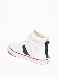 View large product image 3 of 3. Retro Perforated Faux-Leather High-Tops For Boys
