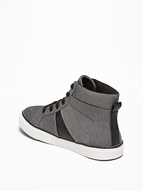 View large product image 3 of 3. Retro Nylon High-Tops for Boys