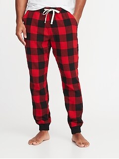 men flannel joggers