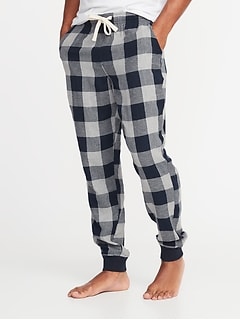 men flannel joggers