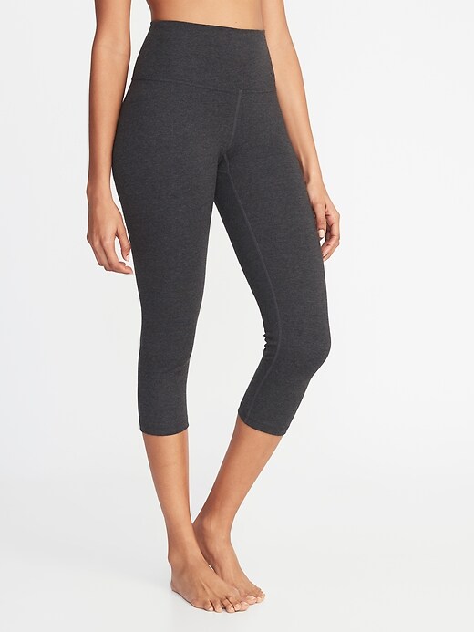 View large product image 1 of 3. High-Waisted Crop Leggings For Women