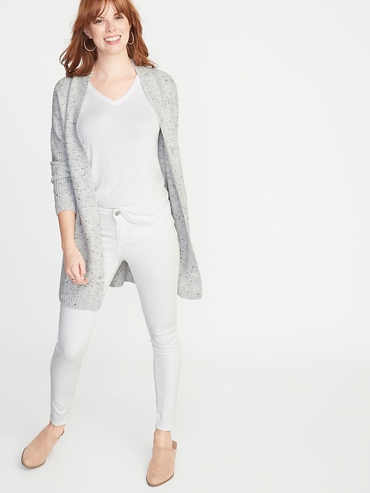 Image number 3 showing, Open-Front Thermal Sweater for Women