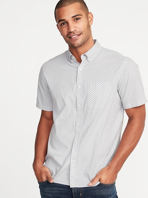 Image number 1 showing, Regular-Fit Built-In Flex Dot-Print Everyday Shirt