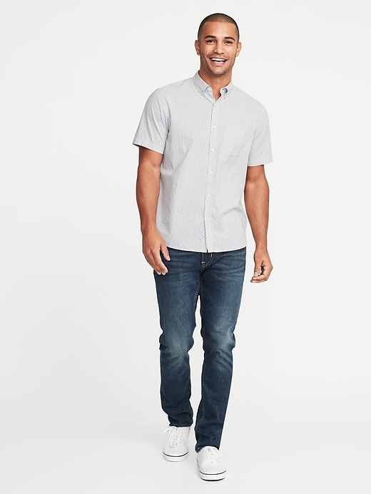 Image number 3 showing, Regular-Fit Built-In Flex Dot-Print Everyday Shirt