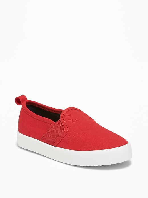 View large product image 1 of 4. Canvas Slip-Ons For Toddler Boys