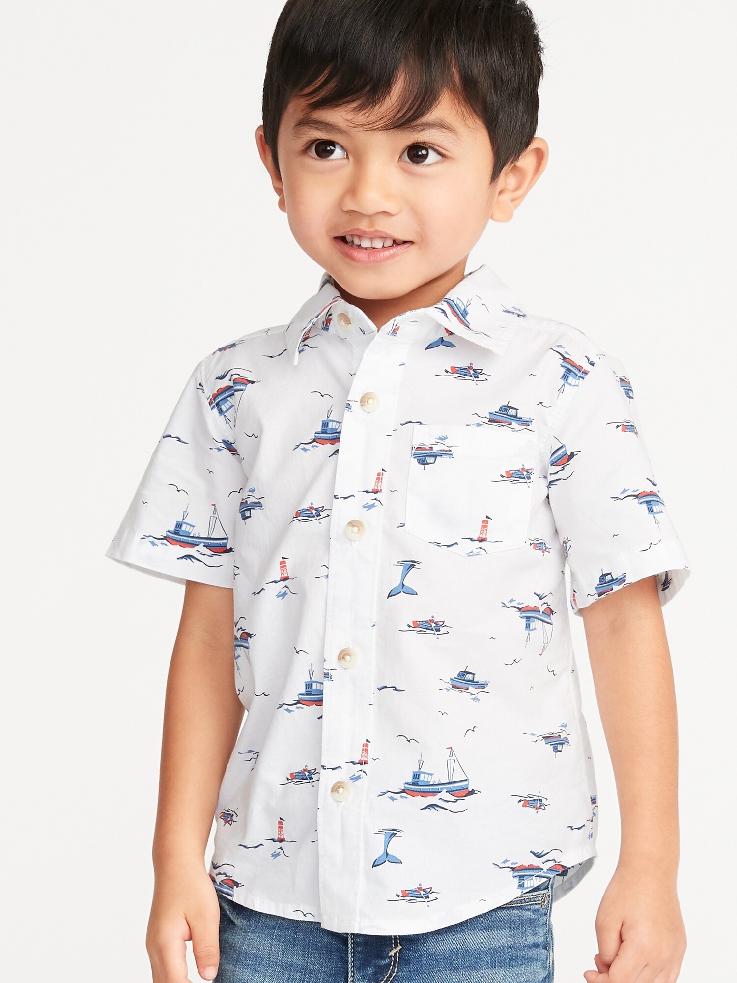 Printed Poplin Shirt for Toddler Boys Old Navy