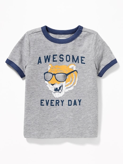 View large product image 1 of 2. Graphic Ringer Tee for Toddler Boys