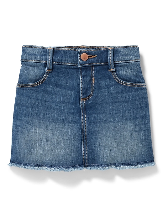 View large product image 1 of 2. Raw-Edge Denim Skirt for Toddler Girls