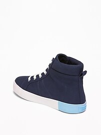 View large product image 3 of 3. Brushed Canvas Ombré-Midsole High-Tops for Girls