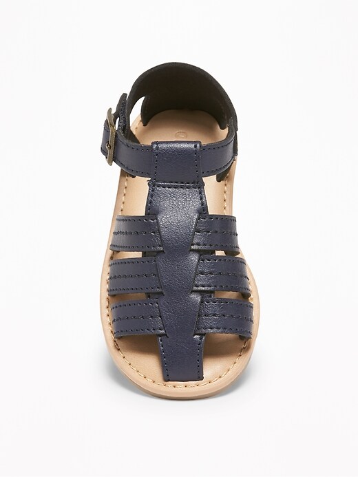 View large product image 2 of 4. Faux-Leather Fisherman Sandals For Toddler Boys