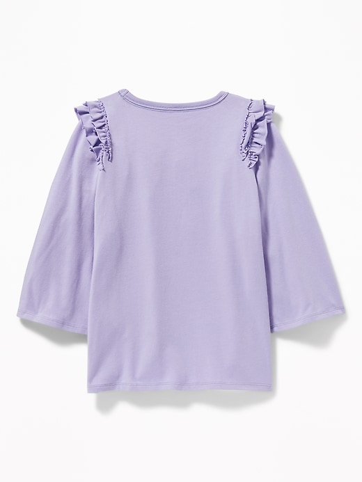 View large product image 2 of 2. Ruffle-Tiered Shoulder Tee for Girls