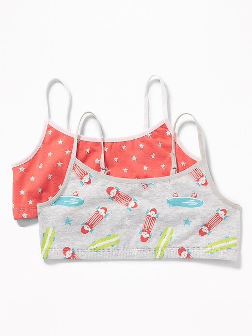 View large product image 1 of 1. Jersey Cami Bra 2-Pack for Girls