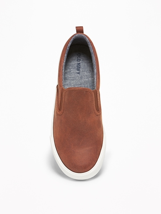 View large product image 2 of 3. Faux-Leather Slip-Ons for Boys
