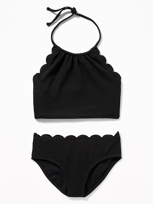 scalloped tankini top