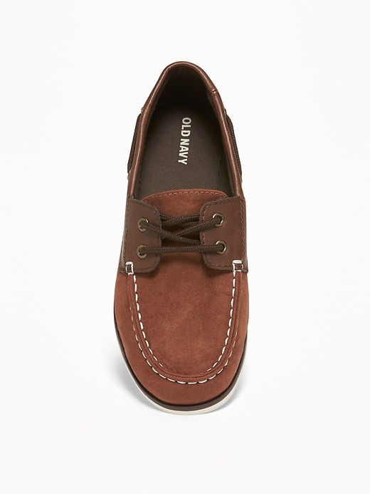 View large product image 2 of 3. Faux-Suede Boat Shoes For Boys