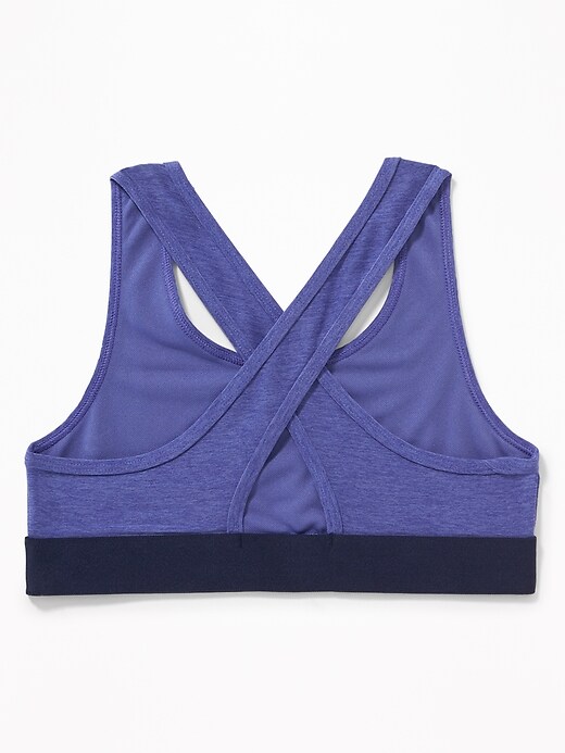 View large product image 2 of 2. Go-Dry Logo-Graphic Cross-Back Sports Bra for Girls