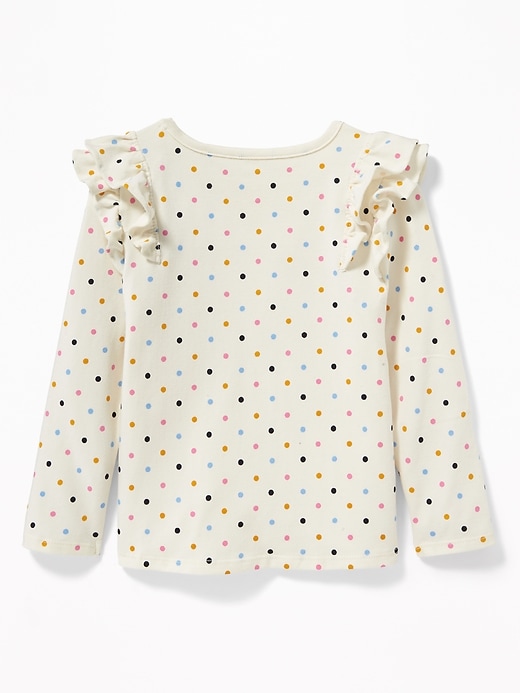 Ruffled-Shoulder Polka-Dot Top for Toddler Girls | Old Navy